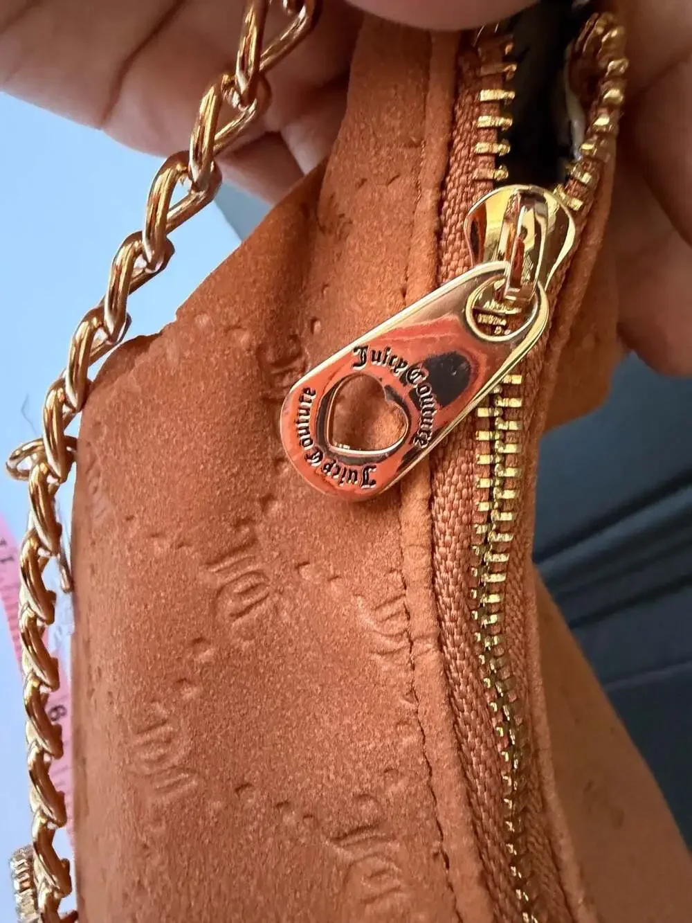 Juicy Couture Not Your Babe Hobo ShoulderBag with Gold-Tone Chain and LogoCharms
